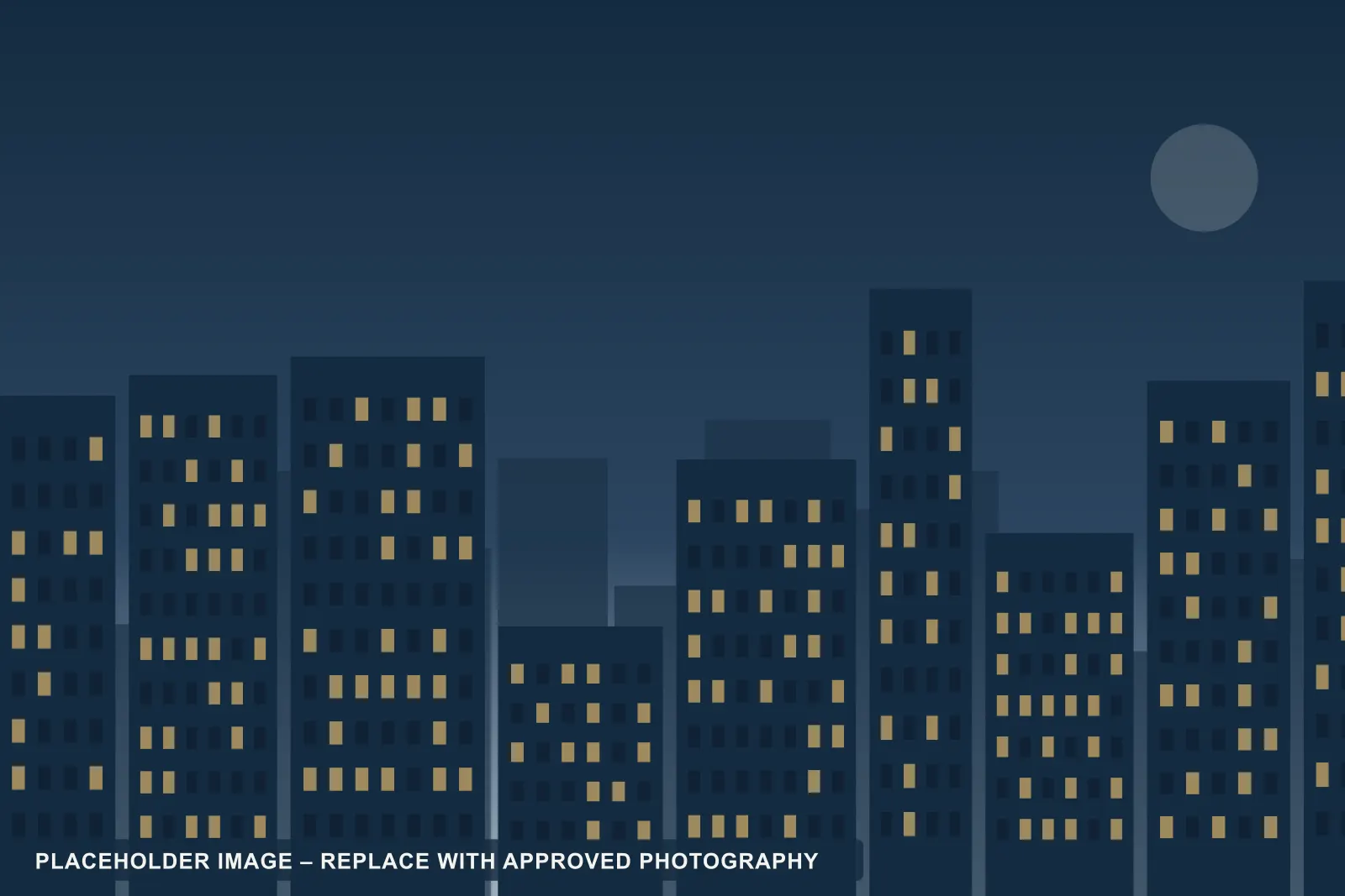Placeholder illustration of a city skyline representing Leeds, Yorkshire